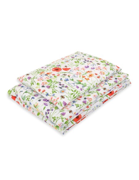 Baby cotton bedding set 2-pcs 135x100 cm- meadow