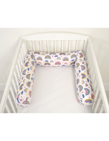 Roller bumper for baby bed - rainbow