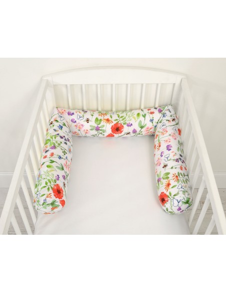 Roller bumper for baby bed - meadow