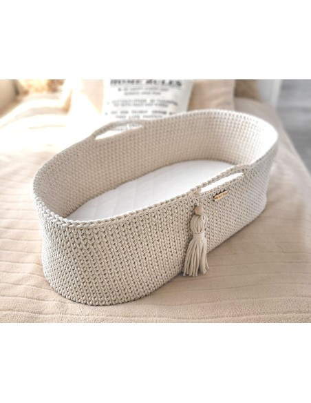 Moses basket BOHO Handmade - cream