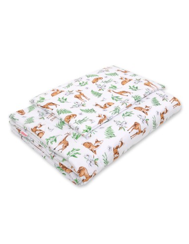 Bedding set 2-pcs with filling - white deer