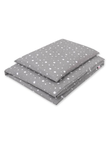 Baby cotton bedding set 2-pcs 135x100 - mini stars white