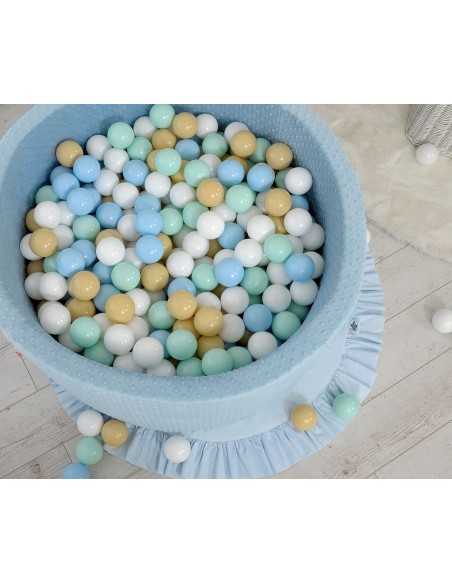 Ball-pit minky H-40 cm with balls 200pcs- misty blue