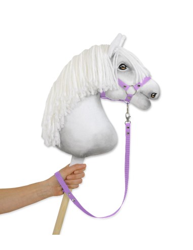 Tether for hobby horse made of webbing tape - purple