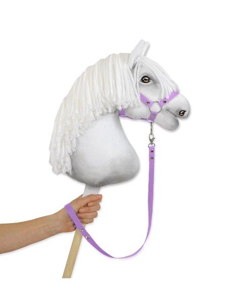 Tether for hobby horse made of webbing tape - purple