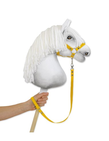 Tether for hobby horse made of webbing tape - yellow