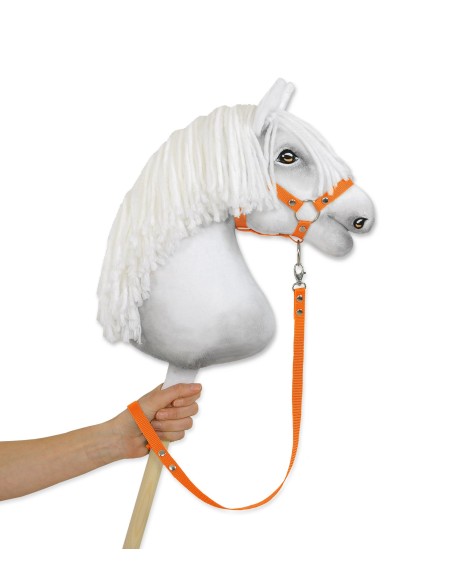 Tether for hobby horse made of webbing tape - orange