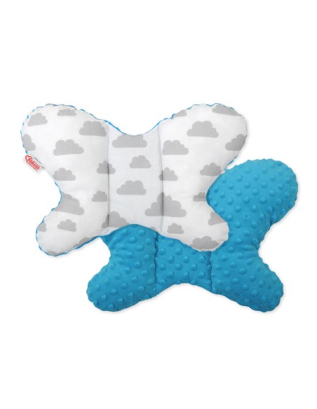 Double-sided anti shock cushion \"BUTTERFLY\" - clouds gray