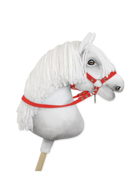 Hobby Horse reins for halters - red