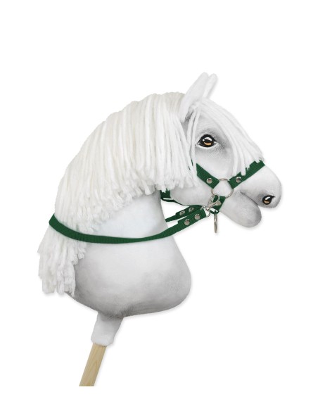 Hobby Horse reins for halters - bottle green