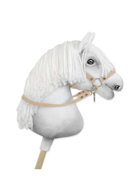 Hobby Horse reins for halters - beige