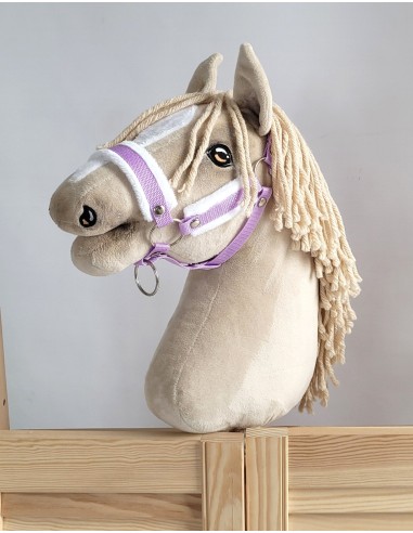 The adjustable halter for Hobby Horse A3 - purple with white furry