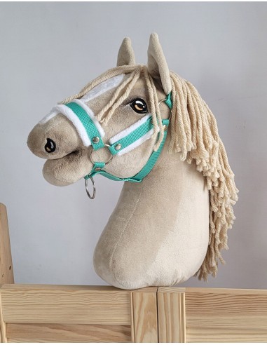 The adjustable halter for Hobby Horse A3 - mint with white furry