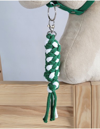 Tether for Hobby Horse made of double-twine cord - white-green