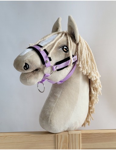 The adjustable halter for Hobby Horse A3 - purple with black furry