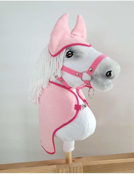 Set for Hobby Horse A3: Fleece blanket + earmuffs - light pink