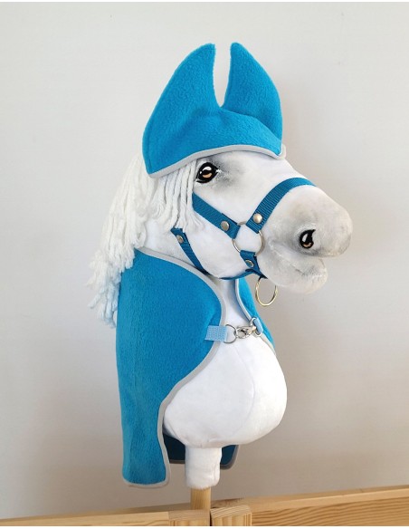 Set for Hobby Horse A3: Fleece blanket + earmuffs - turquoise