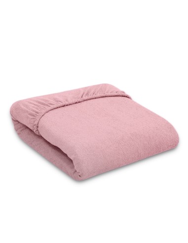 Sheet made of frotte (terry) 120x60cm- old pink