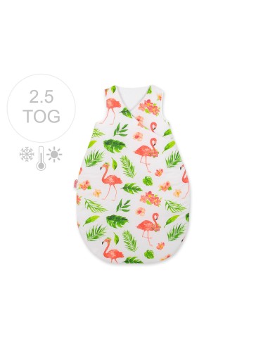 Sleeping bag 75 cm all-season with warming- coral flamingos