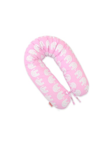 Multifunctional pregnancy pillow Longer - Elephants pink