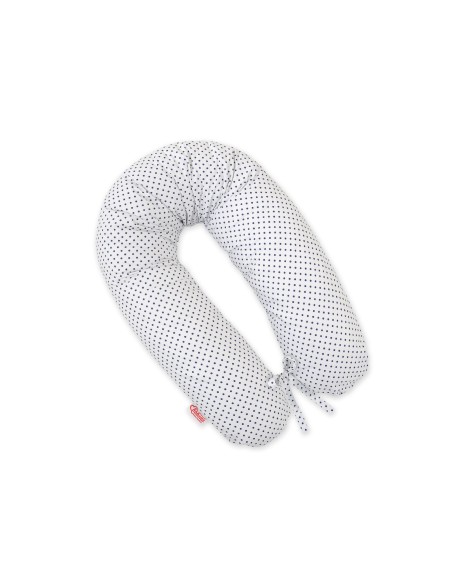 Multifunctional pregnancy pillow Longer - Navy blue dots on white