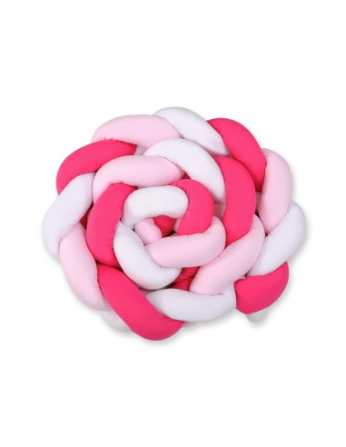 Knot bumper XXL- white-dark pink-pink