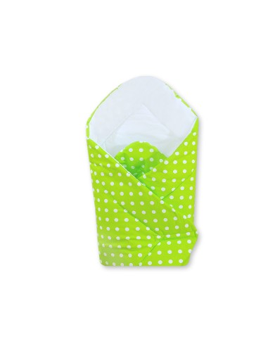 Babynest - white dots on green