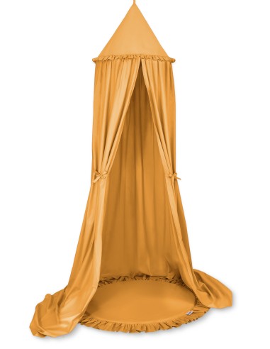 Set: Hanging canopy + Floor play mat- honey yellow