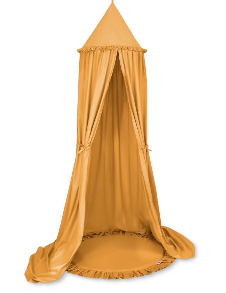 Set: Hanging canopy + Floor play mat- honey yellow