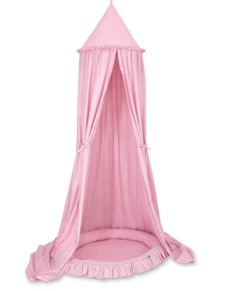 Set: Hanging canopy + Nest with flounce- pink