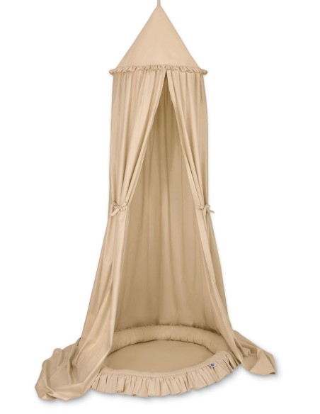 Set: Hanging canopy + Nest with flounce- beige