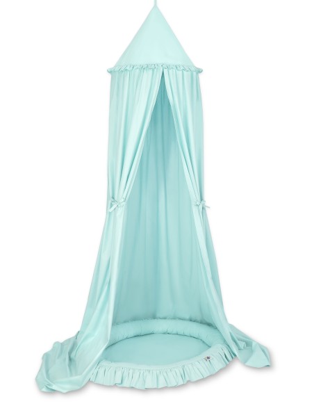 Set: Hanging canopy + Nest with flounce- mint