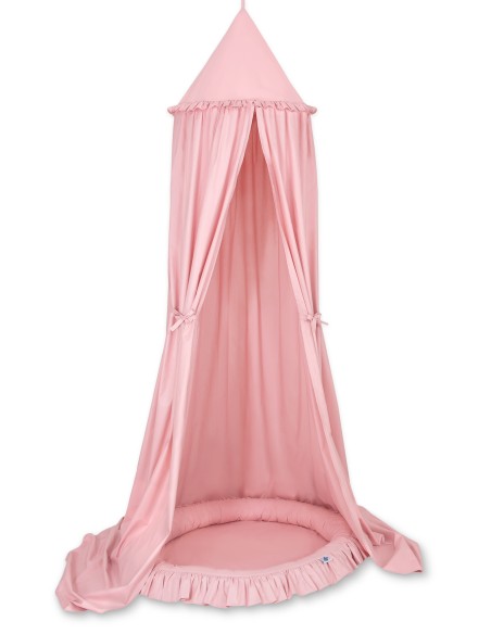 Set: Hanging canopy + Nest with flounce- pastel pink