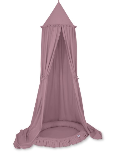 Set: Hanging canopy + Nest with flounce- pastel violet