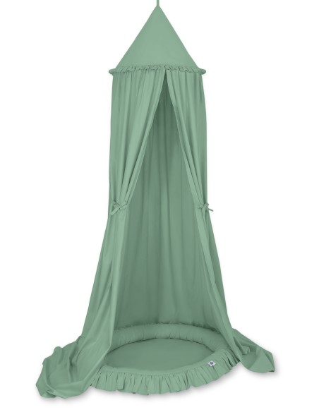 Set: Hanging canopy + Nest with flounce- pastel green