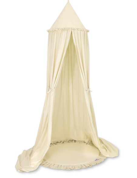 Set: Hanging canopy + Floor play mat- cream