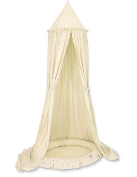 Set: Hanging canopy + Nest with flounce- cream