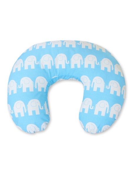 Feeding pillow- Simple Elephants blue