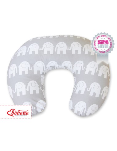 Feeding pillow- Simple Elephants grey