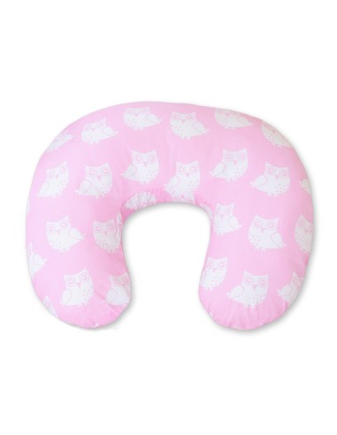 Feeding pillow- Simple Owls pink