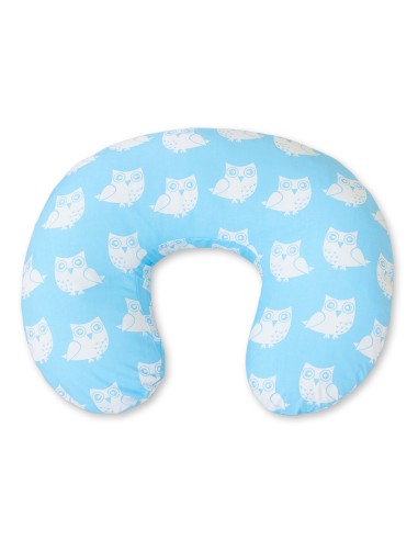 Feeding pillow- Simple Owls blue