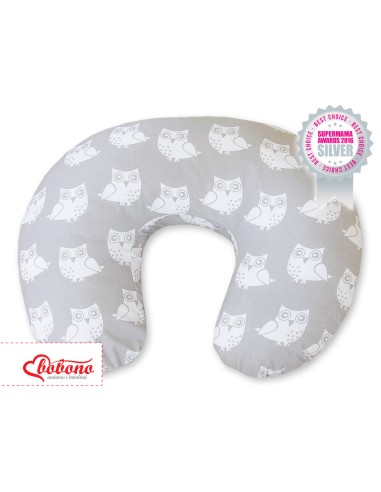 Feeding pillow- Simple Owls grey