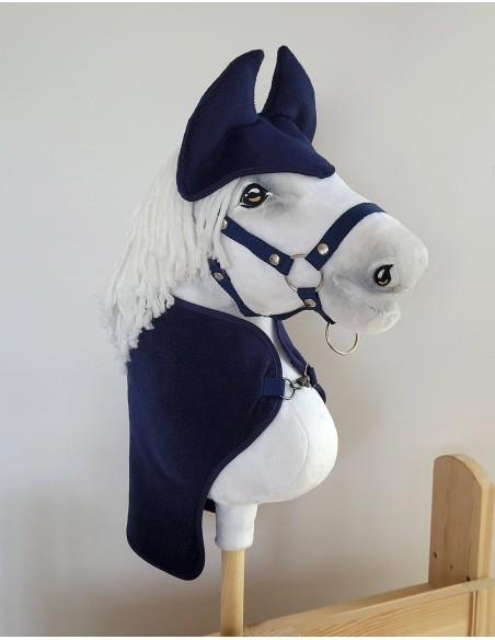 Set for Hobby Horse A3: Fleece blanket + earmuffs - denim