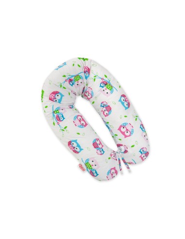 Multifunctional pregnancy pillow Longer - Owls on white