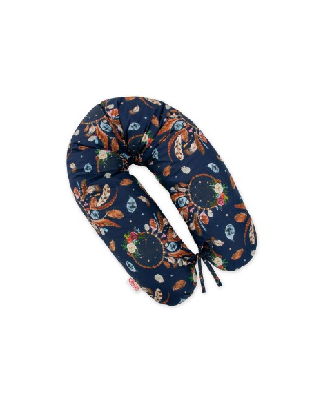 Multifunctional pregnancy pillow Longer - Dreamcatchers on navy blue