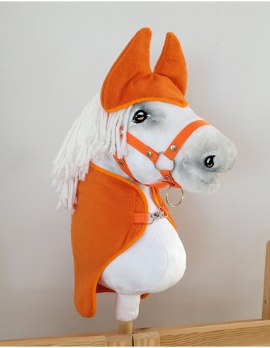 Set for Hobby Horse A3: Fleece blanket + earmuffs - orange