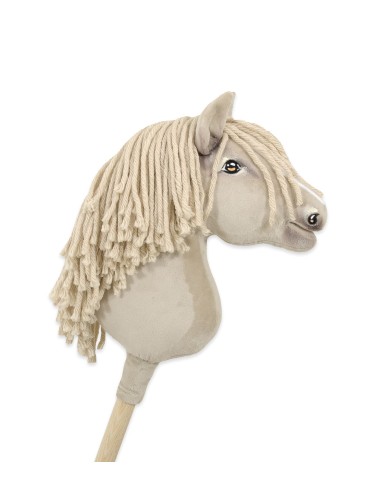 Horse on a stick Super Hobby Horse Premium - cremello horse A4