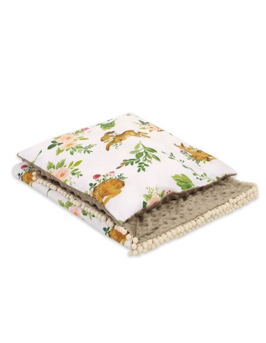 Set: Double-sided blanket minky + pillow- In the forest