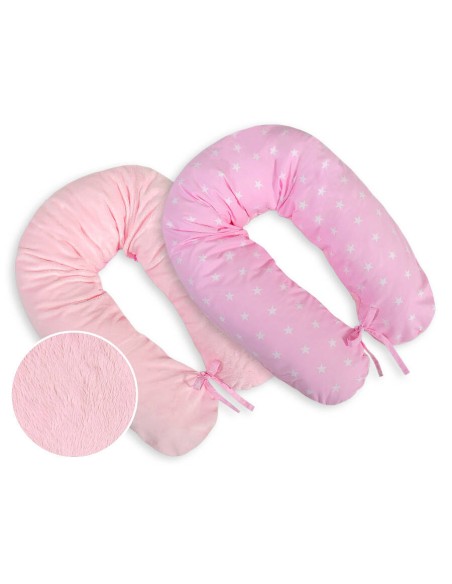 Pregnancy pillow- double-sided- Stars pink