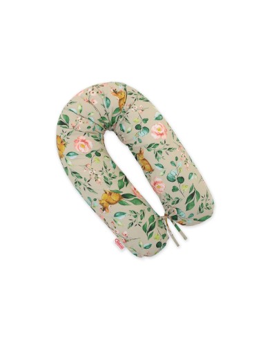 Multifunctional pregnancy pillow Longer - rabbit with flowers